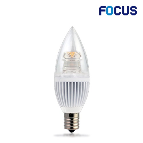포커스) 투명 촛대구 램프 4W (전구색/주광색) E17