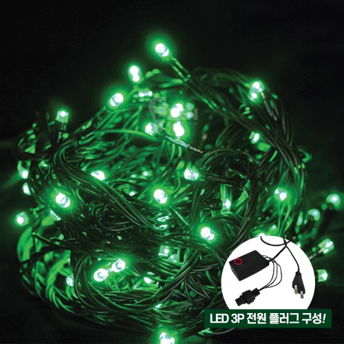 LED 크리스마스 은하수 100구 12V 녹색